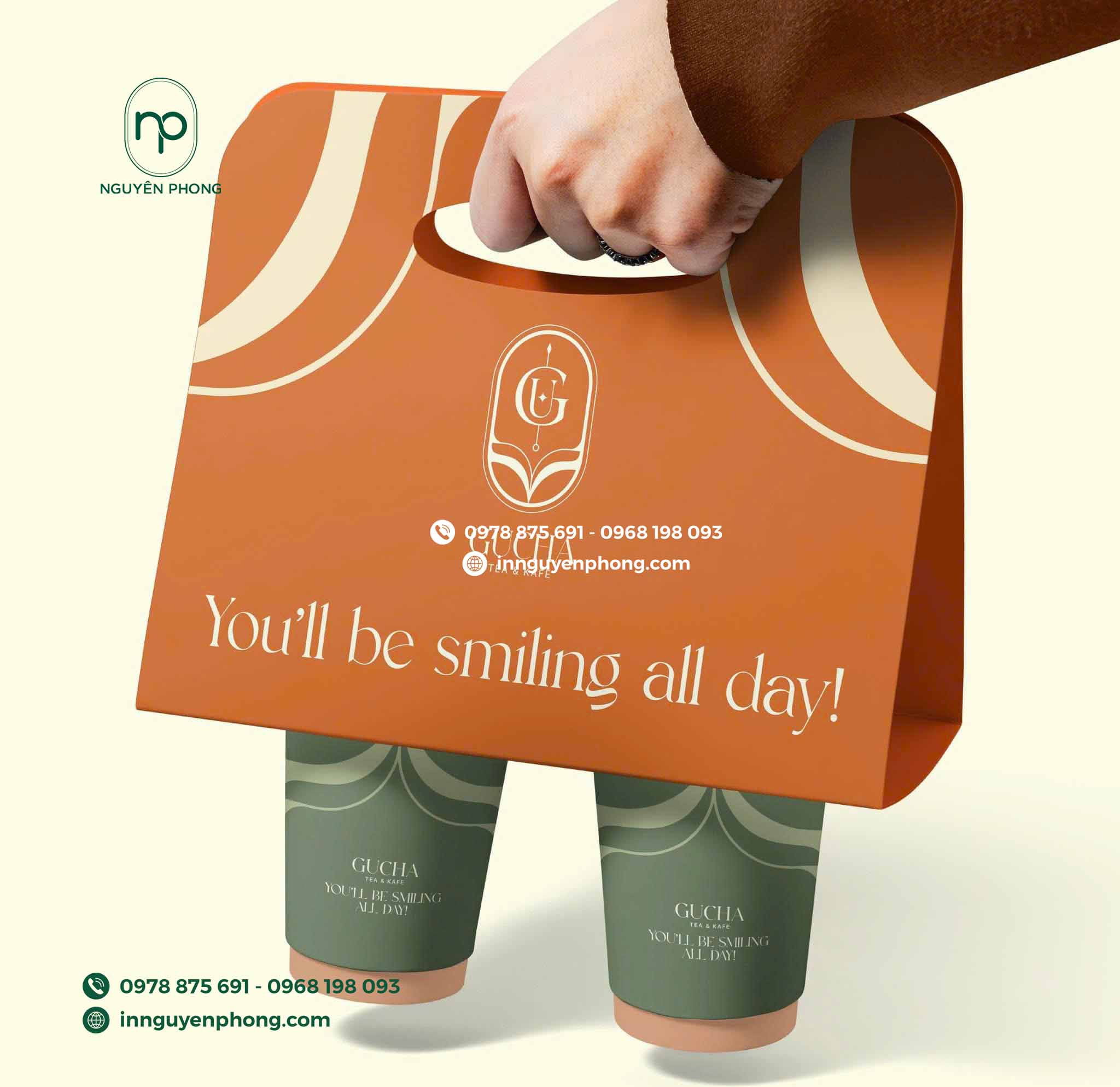 Mẫu túi giấy đựng cà phê tiện lợi 